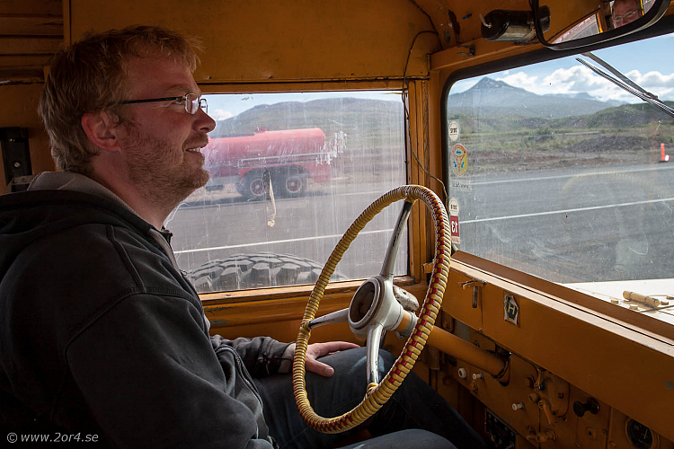 Björgvin Ólafsson på väg till tävlingsområdet