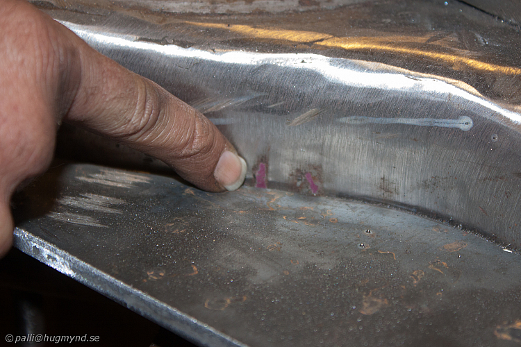 Rest av den vackra, rosa färgen från Oskars Bjarnason tid