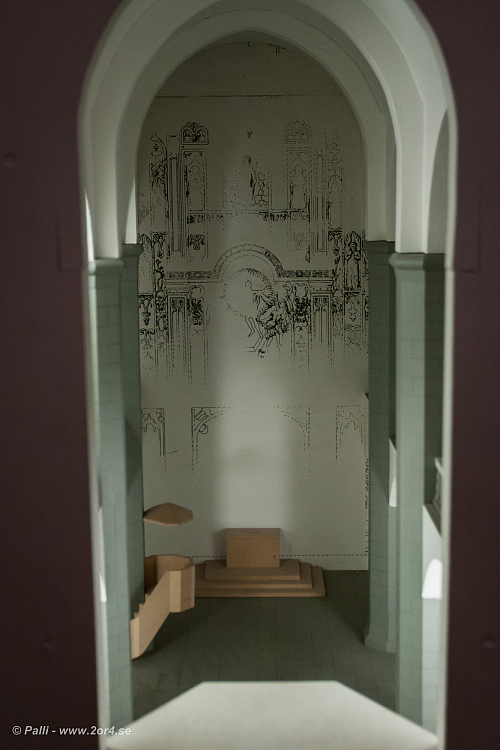 Modell av Johan III:s slottskyrka