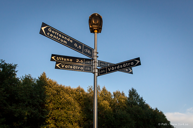 Många val för en cykelist i Gottsunda
