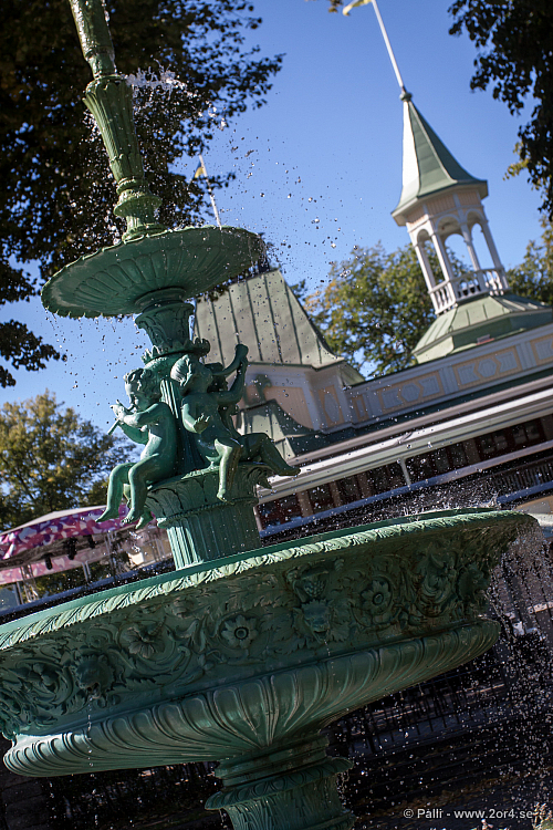 Ett varv runt fontänen i Stadsträdgården 