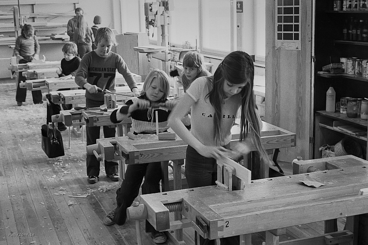 Kvarngärdesskolan i Uppsala, april 1977