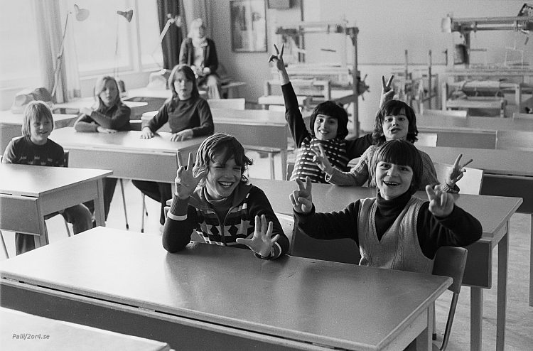 Kvarngärdesskolan i Uppsala, april 1977