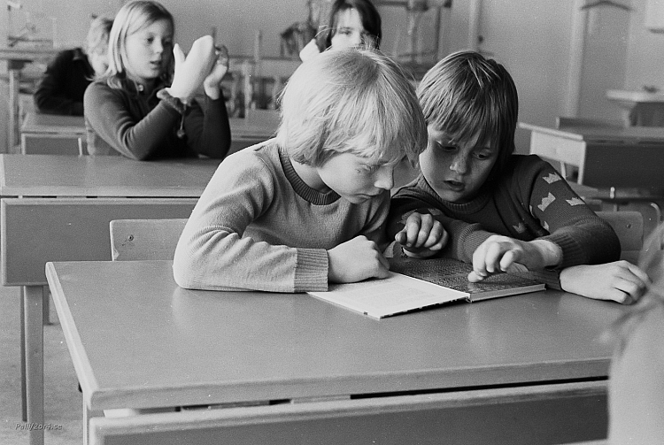 Kvarngärdesskolan i Uppsala, april 1977