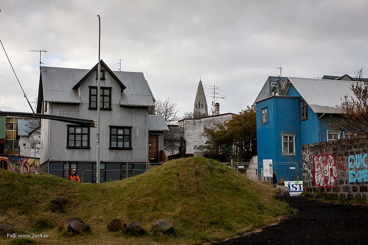 Nedanför Hverfisgata i Reykjavik
