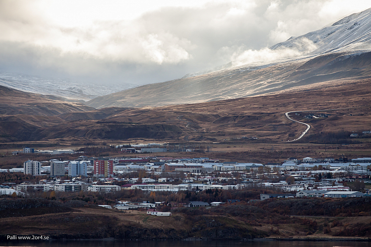 Akureyri från Vikurskarð