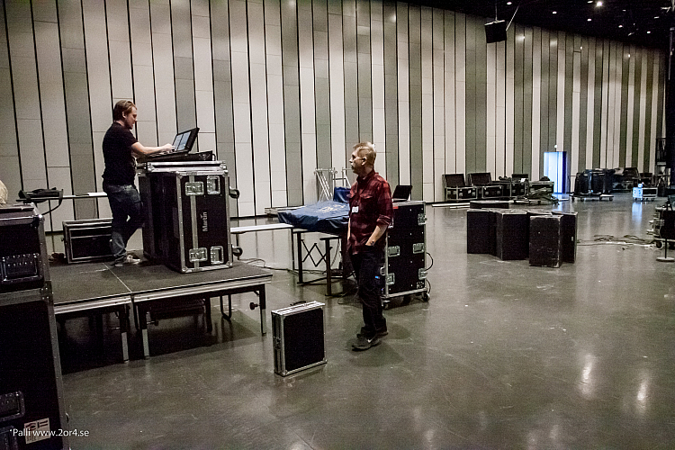 Förberedelser för rockkonsert