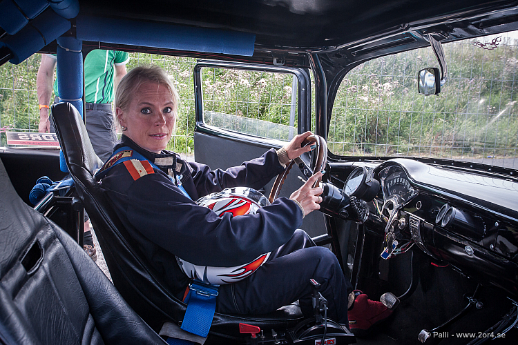 Det var varmt, men Marie Wallin var glad trots det!