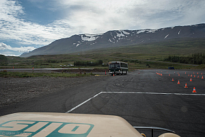 BA's buss. SMK Uppsala lånade den för mediaverksamhet