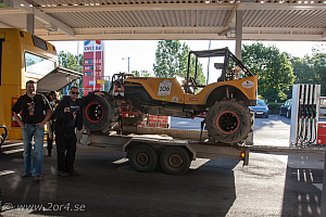 På väg till båten