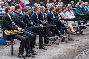 Uppsala Storband på publikplatsen