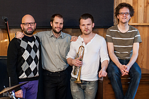 Trinity Skivinspelning.
Ali Djeridi, Daniel Lantz, Karl Olandersson och Andreas Hellkvist.