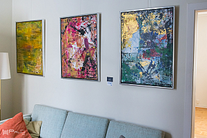 Anneli Särnblad Pedersons konst på sveriges residens i Reykjavik