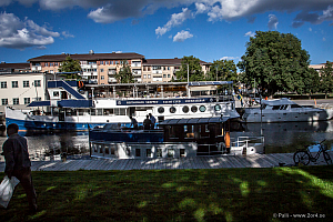 Från västra sidan av Fyrisån nedanför Islandsbron