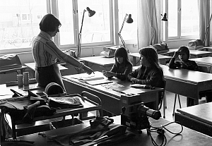 Kvarngärdesskolan i Uppsala, april 1977