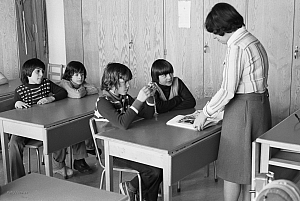 Kvarngärdesskolan i Uppsala, april 1977