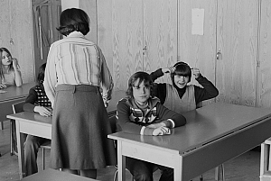 Kvarngärdesskolan i Uppsala, april 1977