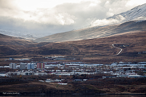 Akureyri från Vikurskarð