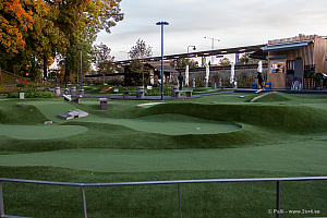 En mycket inbjudande minigolfbana