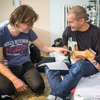 Morgonmöte på gården Vallakot.