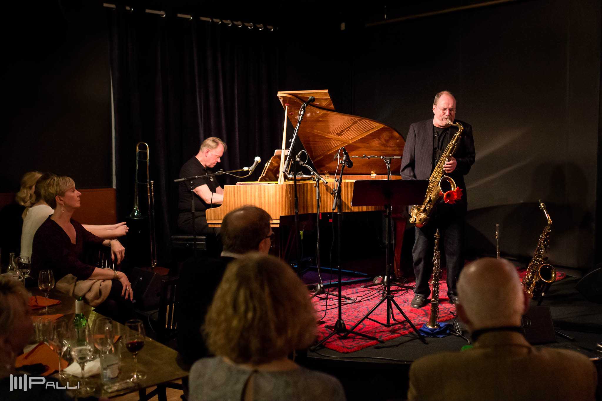 Smygpremiär av Katalins Jazzbar med Lennart Åberg och Ulf Johansson Werre.7 december 2017.